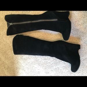 MIA suede boots with platform heel